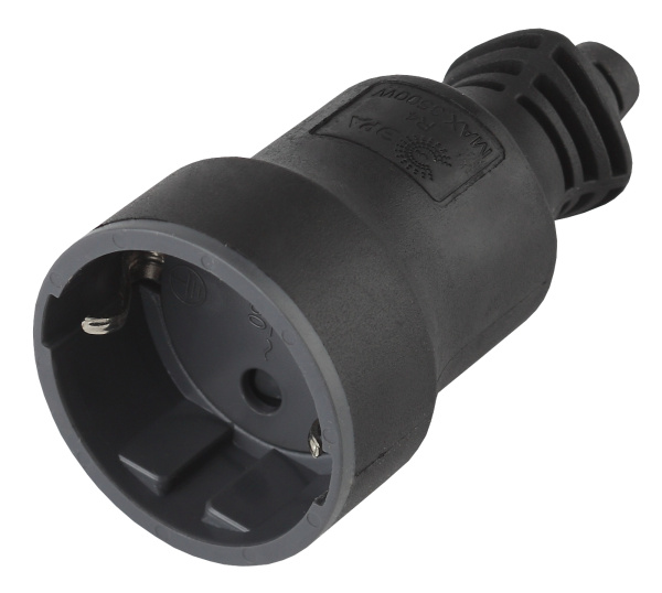 ЭРА R4(B) Розетка кабельная c/з 16A прямой ввод Черная