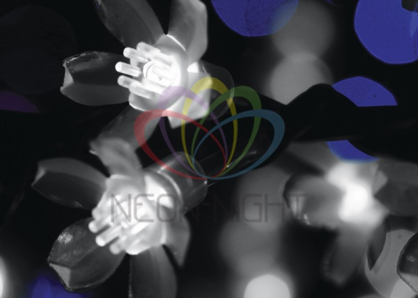 Купить NEON-NIGHT Светодиодное дерево "Сакура", высота 3,6м, диаметр кроны 3,0м, белые светодиоды, IP 65, понижающий трансформатор в комплекте, 531-235