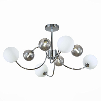 Evoluce SLE220912-08 Люстра потолочная Хром/Белый, Дымчатый G9 8*5W