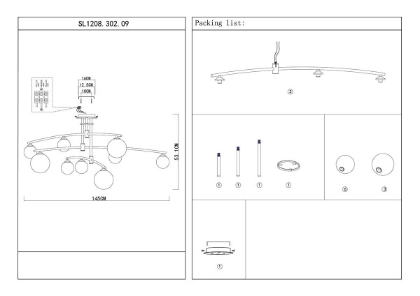 Купить ST Luce SL1208.302.09 Светильник потолочный Золото/Белый G9 9*3W