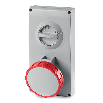 DKC Розетка с механической блокировкой и верхним размещением разъема. 63А, 3P+E