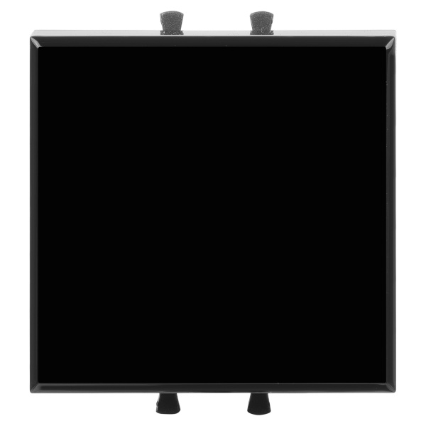 DKC Выключатель одноклавишный модульный, "Avanti", "Черный квадрат", 2 модуля