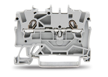 WAGO Клемма 2-проводная проходная 1,5мм цвет серый 2001-1201