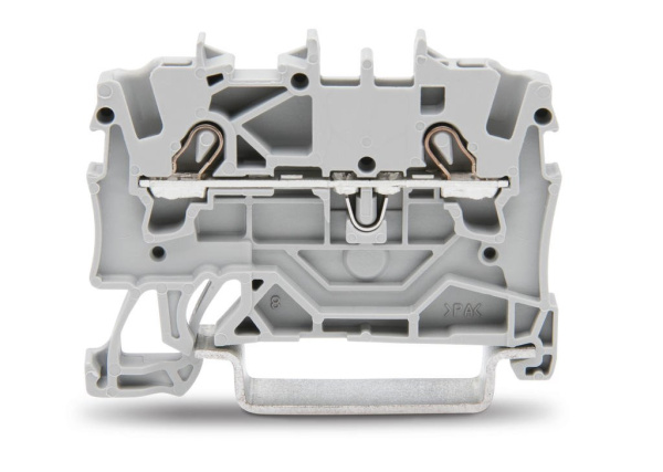 WAGO Клемма 2-проводная проходная 1,5мм цвет серый 2001-1201