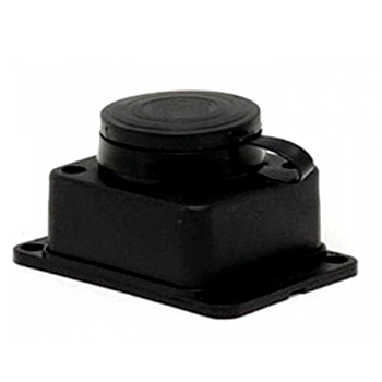 EKF Basic Розетка настенная с защитной крышкой каучуковая 230В 2P+PE 16A IP44