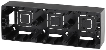 ЭРА 12-6103-06 Чёрный Коробка наклад. монтажа 3 поста, 12
