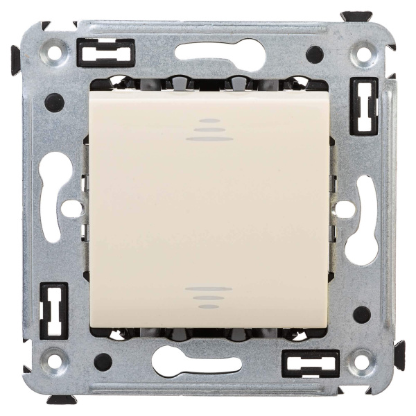 DKC Выключатель одноклавишный в стену, "Avanti", "Ванильная дымка"