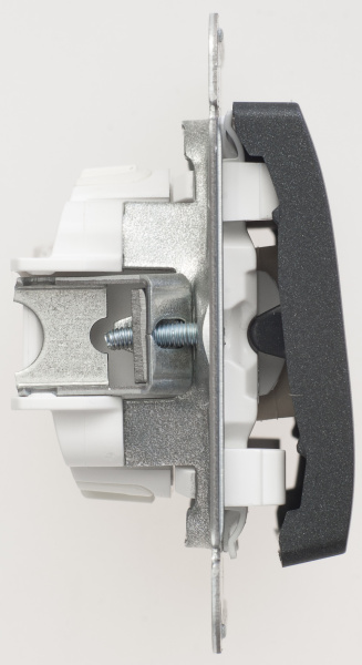 Купить Systeme Electric Glossa Антрацит Кнопка нажимная сх.1, 10AX