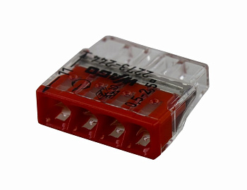 2273-244 Экспресс-клемма с пастой 4-проводная до 2,5 мм², (100 шт./уп.) Rexant 07-5143