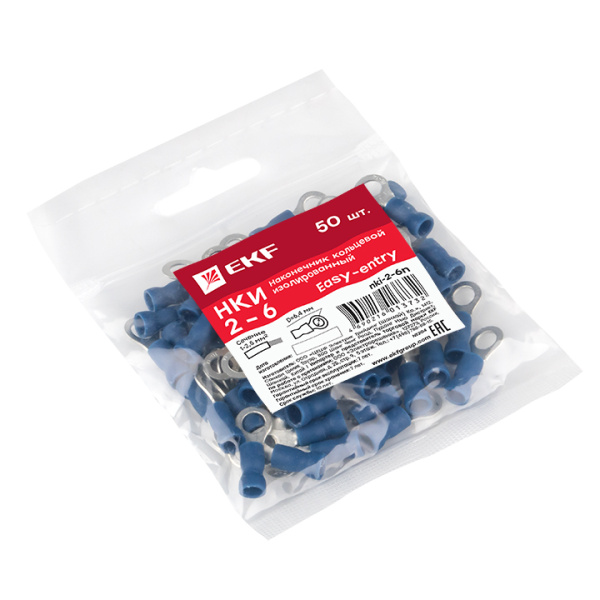 Купить EKF PROxima Наконечник кольцевой изолированный НКИ 2.5-6 (50шт.)