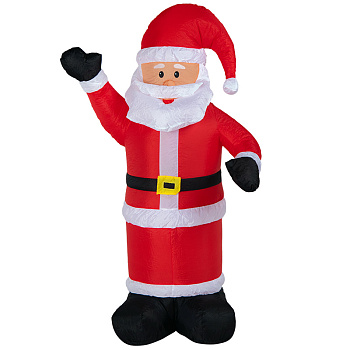 NEON-NIGHT 3D фигура надувная "Дед Мороз приветствует", размер 180 см, внутренняя подсветка 5 LED, компрессор с адаптером 12В, IP 65 511-114