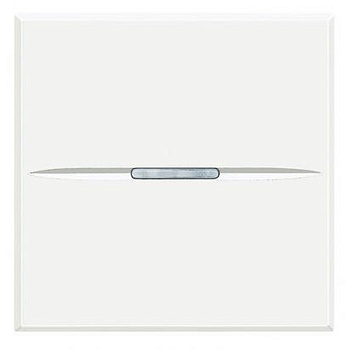 BT Axolute Белый Выключатель аксиальный 1-кл. 10А, 250В, автомат. клеммы, 2 мод. (замена для арт. HD4001M2A) HD4001M2AN