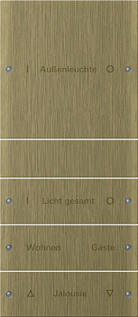 Gira Instabus Бронза Набор клавиш 4-местн. (1+3) (гравировка) 2134607