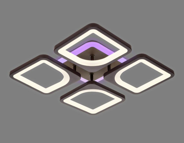 Купить Ambrella Потолочный светодиодный светильник с пультом FA442/4 CF кофе 78W 520*520*80 (ПДУ РАДИО 2.4G)