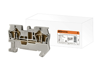 TDM Зажим клеммный безвинтовой (ЗКБ) 4 мм2 40А серый SQ0822-0005