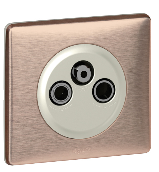 Купить Legrand Celiane Титан Накладка TV-FM-SAT розетки 068585