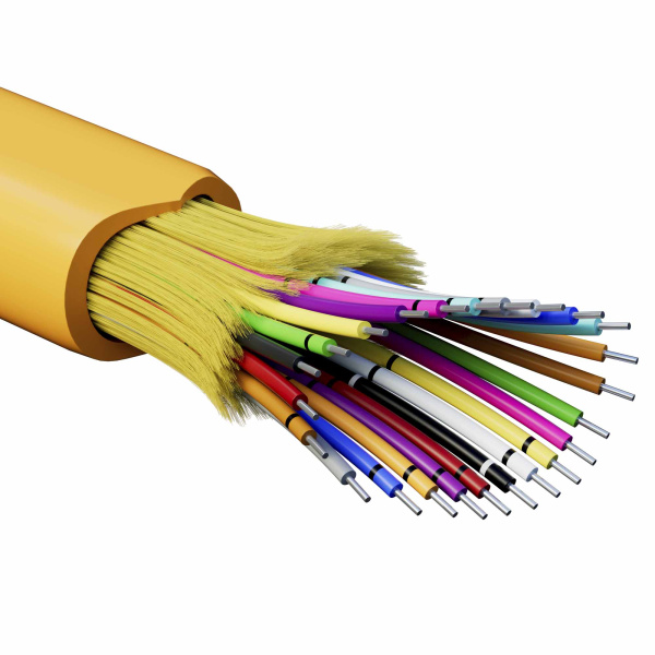 DKC Кабель волоконно-оптический, распределительный, арамидные упрочняющие нити, для внутренней прокладки, нг(A)-HFLTx, 24 ОВ, категорияOM2 (G.651.1) п