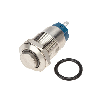 Кнопка антивандальная Ø12 12В Фикс (2с) ON-OFF синяя Rexant 36-3221