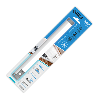 Gauss Светильник сенсорный модель E 3,5W 350lm 4000K 170-260V 300mm PIR 9024531235