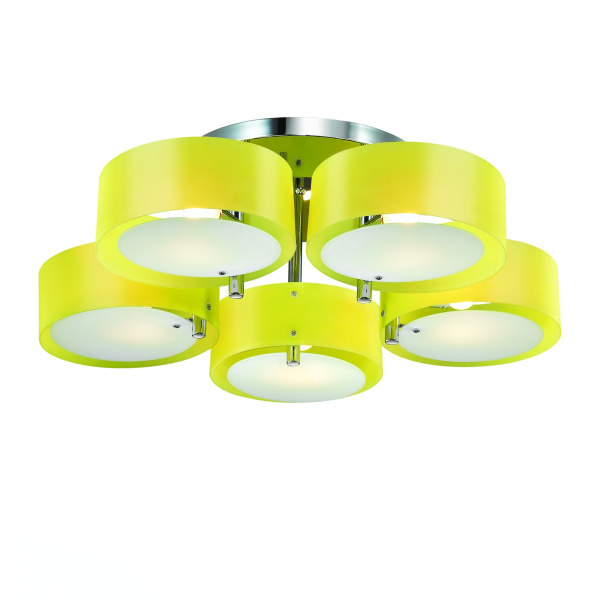 Evoluce SL483.092.05 Люстра потолочная Хром/Желтый E27 5*60W