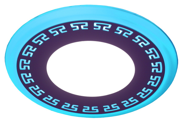 ЭРА DK LED 12-6 BL Светильник светодиодный круглый "синяя подсветка" 3+3W 4000K