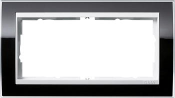 Gira Event Черный/Бел.глянц. Рамка 2-ая без перегородки 1002733