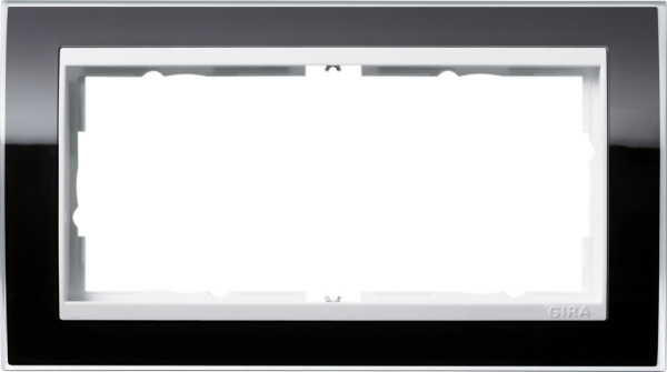 Gira Event Черный/Бел.глянц. Рамка 2-ая без перегородки 1002733