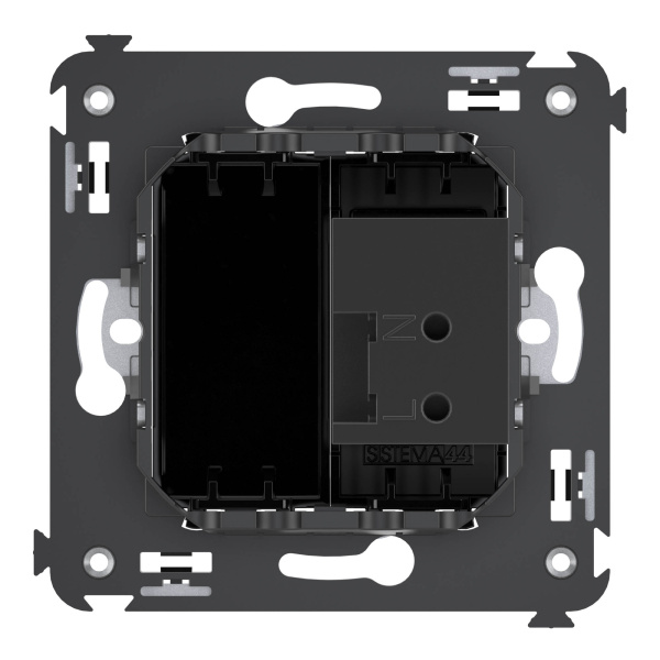 Купить DKC USB зарядное устройство в стену, "Avanti", "Черный квадрат"