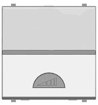 ABB NIE Zenit Серебро Светорегулятор нажимной 40-450W для л/н и г/л с обмот. тр-ром, 2 мод 2CLA226000N1301