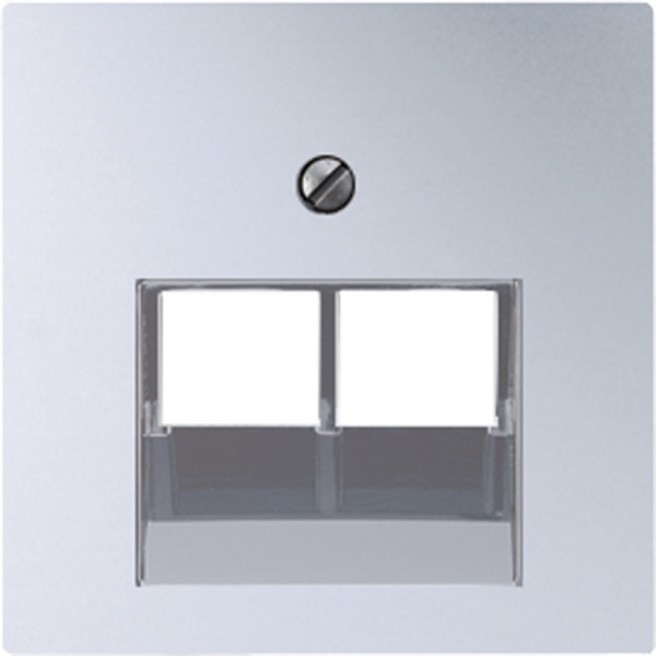 JUNG AS 500 Алюминий Накладка 2-ой наклонной ТЛФ/комп розетки ударопрочная A569-2BFPLUAAL