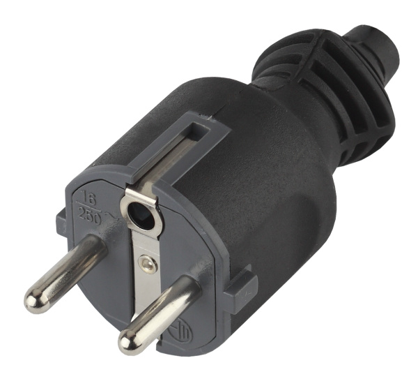 ЭРА V4(B) Черный Вилка c/з 16A прямой ввод