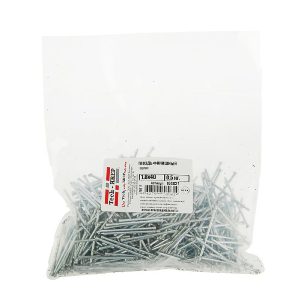 Tech-Krep Гвоздь финишный оцинк. 1,8х40 (0,5 кг) - пакет 104837