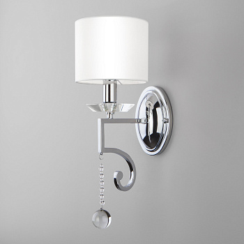 Eurosvet Настенный светильник с абажуром 60113/1 хром a048757