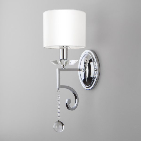 Eurosvet Настенный светильник с абажуром 60113/1 хром a048757