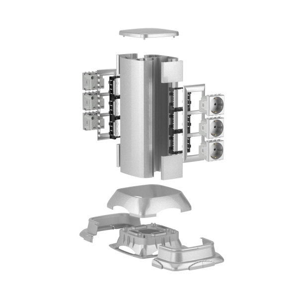 Купить DKC Миниколонна алюминиевая 0,35 м, цвет светло-серебристый металлик
