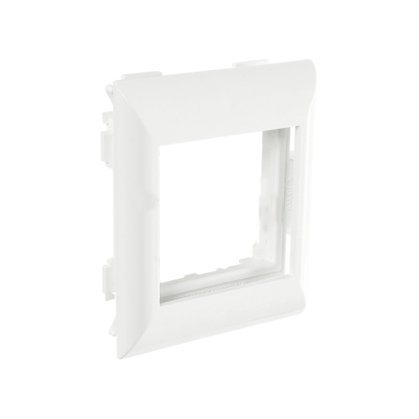 SPL Суппорт с рамкой на 1 пост (45х45) в профиль для кабель-канала 130х50 (SPL - 130007S)