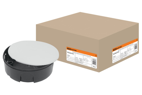 TDM Монтажная коробка У192 СП D102х30мм, крышка, SQ1402-0192