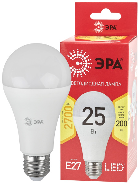 Эра  Лампа светодиодная  LED A65-25W-827-E27 R