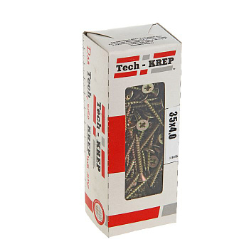 Tech-Krep Саморезы универсальные  35х4,0 мм (200 шт) желтые - коробка с ок. 102244