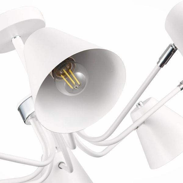 Купить Evoluce SLE106702-08 Светильник потолочный Белый,Хром/Белый E27 8*60W