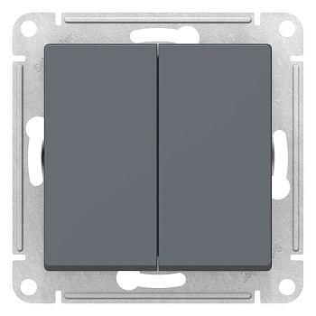 Systeme Electric AtlasDesign Грифель Переключатель 2-клавишный перекрестный, 2 x сх. 7, 10АХ, механизм
