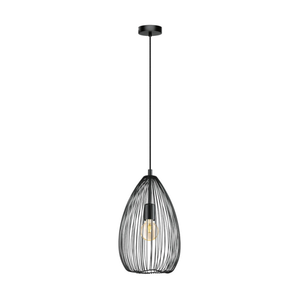 Eglo 49141 Подвес CLEVEDON, 1х60W (E27), 240, H1100, сталь, черный Eglo 49141 Подвес CLEVEDON, 1х60W (E27), 240, H1100, сталь, черный