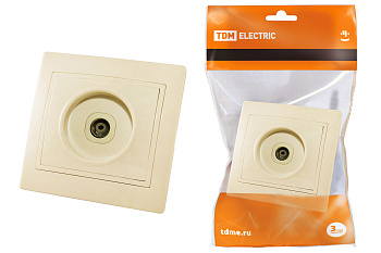 TDM Розетка телевизионная простая (0-2400МГц, "мама") сл. кость "Таймыр" SQ1814-0122