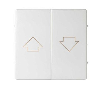 Simon S82 Concept Матовый белый, Клавиша 2-я для жалюзи с блокировкой и пиктограммой "стрелки" 8200028-090