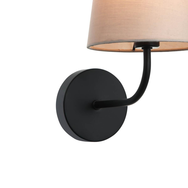 Купить Favourite Светильник настенный 2364-1W Modern каркас черного цвета, бежевая ткань