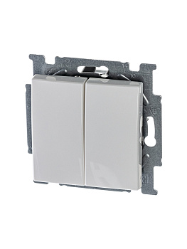 ABB BJB Basic 55 Бел Выключатель 2-х клавишный 2CKA001012A2141