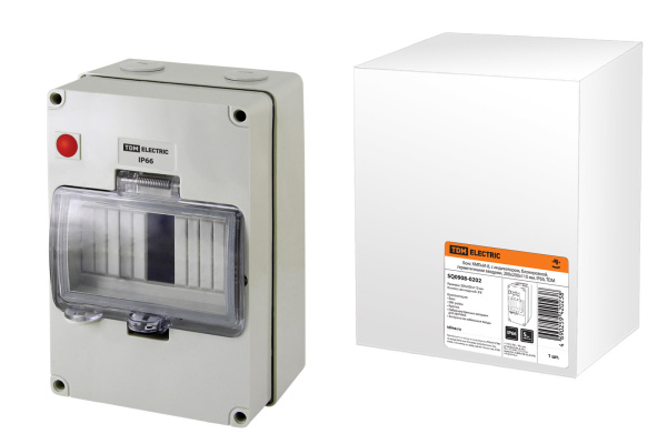 TDM Бокс КМПнИ-8, с индикатором, блокировкой, герметичными вводами, 200х200х110 мм, IP66, SQ0908-0202