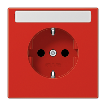 JUNG SCHUKO розетка с полем для надписи 9x58 мм, красный LS1520BFNART