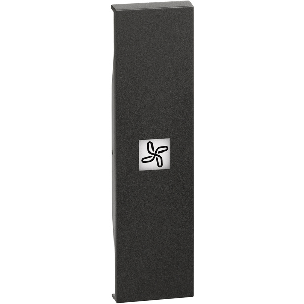 BT Living now Черный Лицевая панель с символом вентилятор для выключ и переключ 1 мод KG01RN