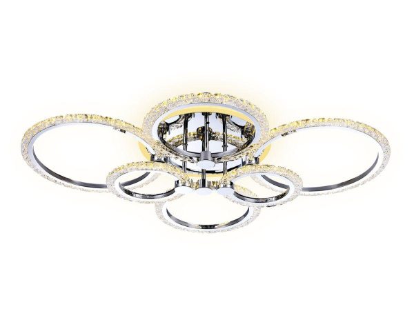 Купить Ambrella Потолочный светодиодный светильник с пультом FA413/4+2 CH хром 132W 840*600*120 (ПДУ РАДИО 2.4G)